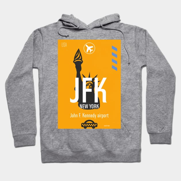 JFK airport statue of liberty Hoodie by Woohoo